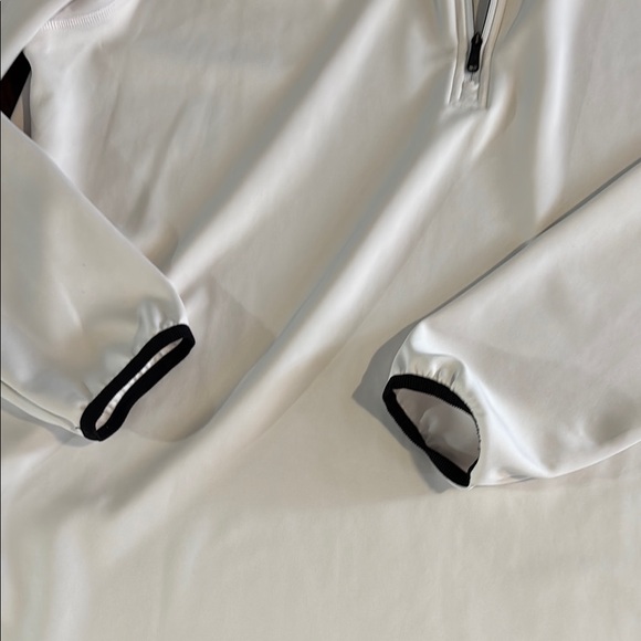 Adidas Men's White Quarter-Zip Jacket - Picture 5 of 6